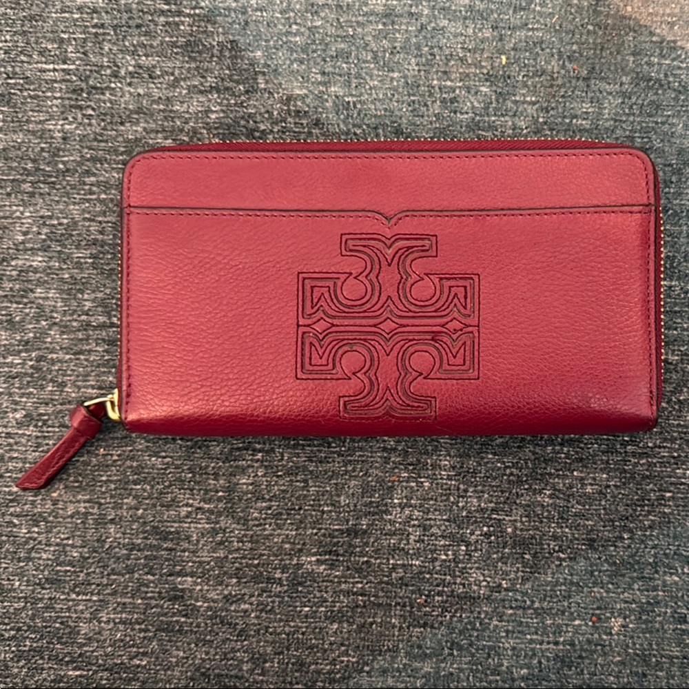 Tory Burch Red Leather Wallet